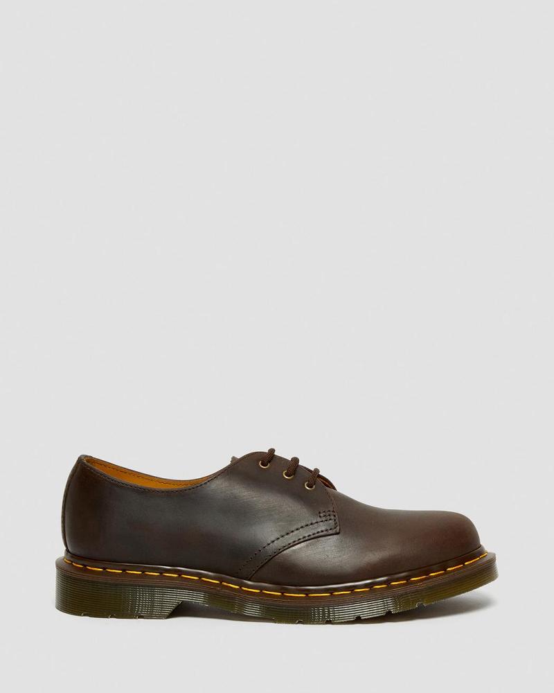 Brown Women's Dr Martens 1461 Crazy Horse Leather Oxfords Shoes | CA 346TCE